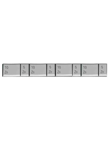 CONTRAPESO EQUILIBRADO RUEDA ADHESIVO PLATA 60GR - 4 x 5g + 4 x 10g - PRECIO POR TIRA