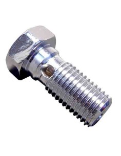 TORNILLO BANJO SIMPLE M10X1.25 ALUMINIO COLOR CROMO
