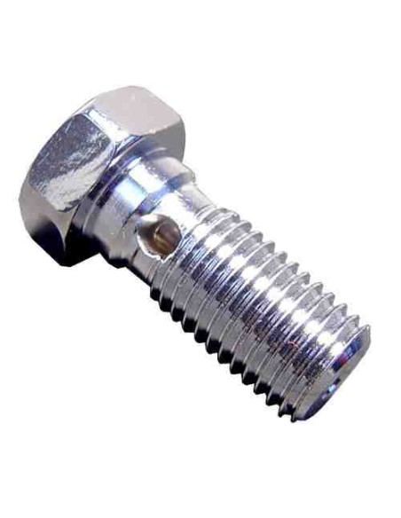 TORNILLO BANJO SIMPLE M10X1.25 ALUMINIO COLOR CROMO