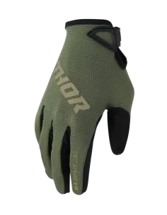 GUANTES THOR RIDEMODE STATIC NEGRO VERDE CAMUFLAJE