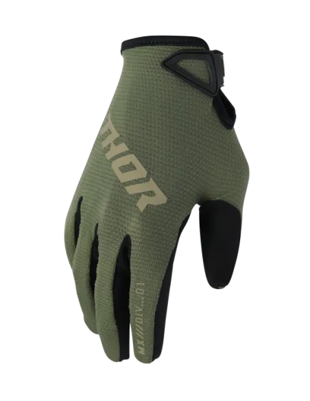 GUANTES THOR RIDEMODE STATIC NEGRO VERDE CAMUFLAJE