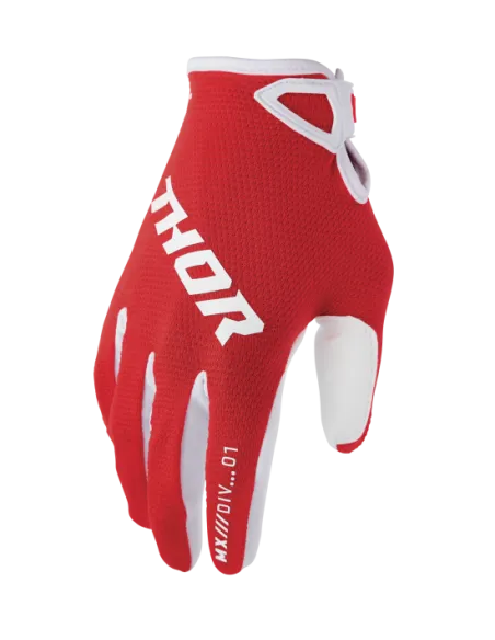GUANTES THOR RIDEMODE STATIC ROJO BLANCO