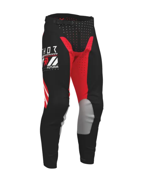 PANTALON THOR LAUNCHMODE FUTURA NEGRO ROJO