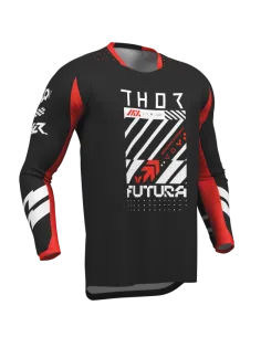 CAMISETA THOR LAUNCHMODE FUTURA NEGRA ROJA BLANCA
