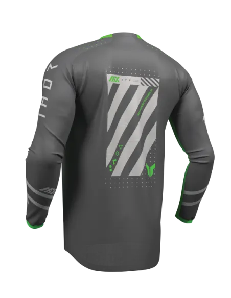 CAMISETA THOR LAUNCHMODE FUTURA GRIS VERDE FLUOR