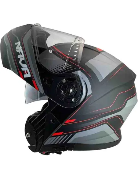 CASCO MODULAR NAVA SPRINT III NEGRO MATE ROJO