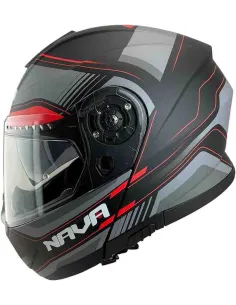 CASCO MODULAR NAVA SPRINT III NEGRO MATE ROJO 2