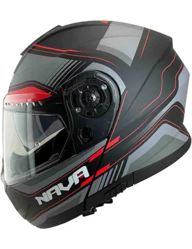 CASCO MODULAR NAVA SPRINT III NEGRO MATE ROJO