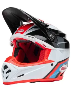 CASCO BELL MOTO 9S FLEX MERCHANT GLOSS ROJO NEGRO