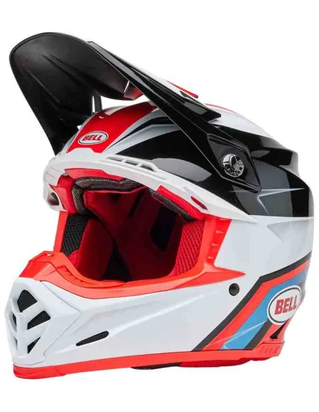 CASCO BELL MOTO 9S FLEX MERCHANT GLOSS ROJO NEGRO