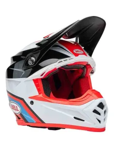 CASCO BELL MOTO 9S FLEX MERCHANT GLOSS ROJO NEGRO 2