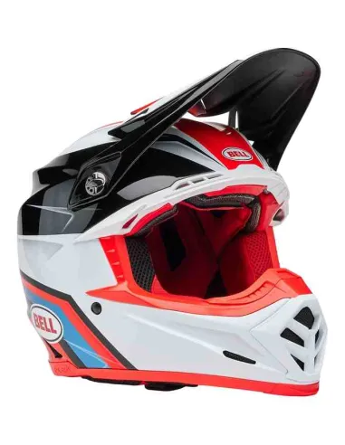 CASCO BELL MOTO 9S FLEX MERCHANT GLOSS ROJO NEGRO