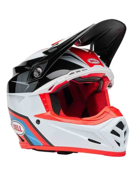 CASCO BELL MOTO 9S FLEX MERCHANT GLOSS ROJO NEGRO