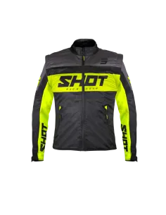 CHAQUETA SOFTSHELL SHOT LITE NEGRA AMARILLO FLUOR