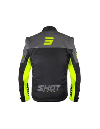 CHAQUETA SOFTSHELL SHOT LITE NEGRA AMARILLO FLUOR
