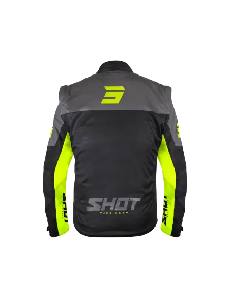 CHAQUETA SOFTSHELL SHOT LITE NEGRA AMARILLO FLUOR