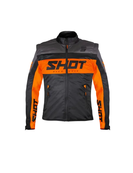 CHAQUETA SOFTSHELL SHOT LITE NEGRA NARANJA