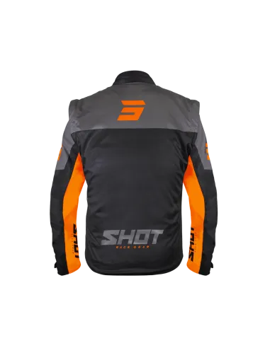CHAQUETA SOFTSHELL SHOT LITE NEGRA NARANJA