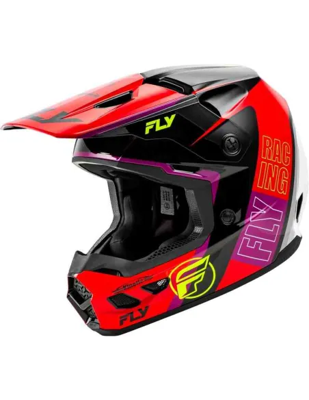 CASCO FLY RACING KINETIC RALLY ROJO NEGRO BLANCO