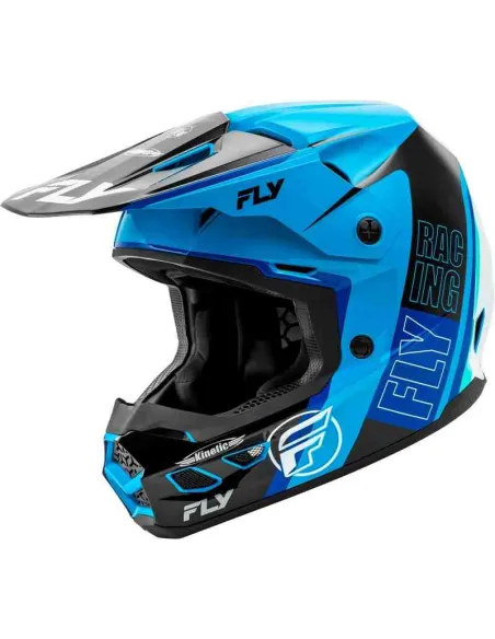 CASCO FLY RACING KINETIC RALLY AZUL NEGRO BLANCO