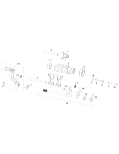 EJE SELECTOR GAS GAS EC RIEJU MR -25