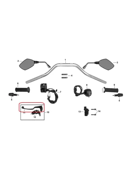 MANETA EMBRAGUE CYCLONE RX600