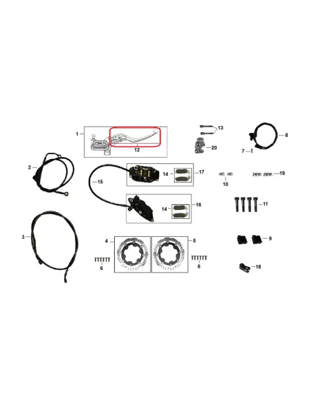 MANETA FRENO CYCLONE RX600
