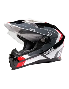 CASCO ONEAL D-SRS NOMAD NEGRO BLANCO ROJO