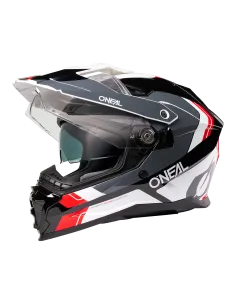 CASCO ONEAL D-SRS NOMAD NEGRO BLANCO ROJO 2