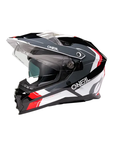 CASCO ONEAL D-SRS NOMAD NEGRO BLANCO ROJO