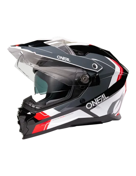CASCO ONEAL D-SRS NOMAD NEGRO BLANCO ROJO