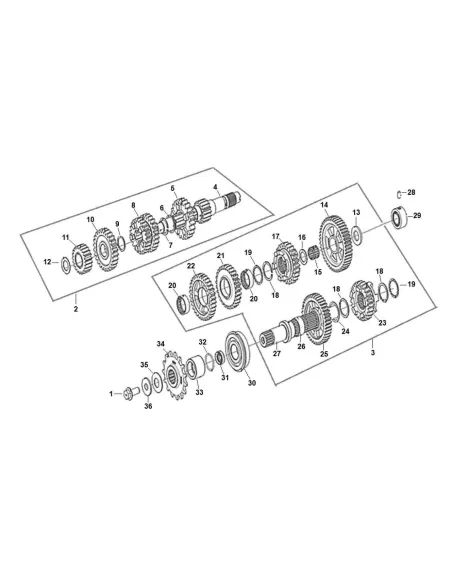 PIÑON DE ATANQUE CYCLONE RX600 15 DIENTES