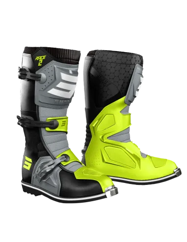 BOTAS SHOT RACE 2 NEGRA GRIS AMARILLO FLUOR