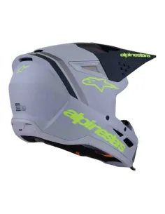 CASCO ALPINESTARS SM3 RADIUM GRIS NEGRO AMARILLO FLUOR 2