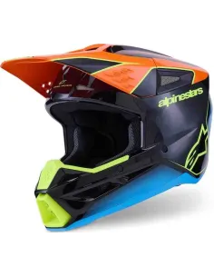 CASCO ALPINESTARS SM3 FRAY NEGRO NARANJA AMARILLO