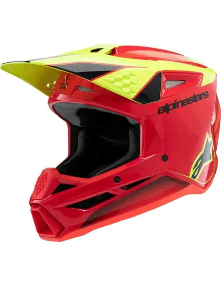 CASCO ALPINESTARS SM3 FRAY ROJO NEGRO AMARILLO