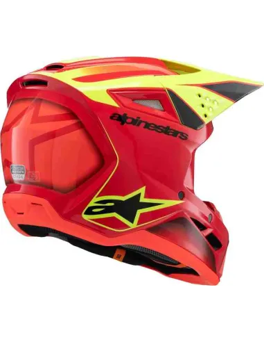 CASCO ALPINESTARS SM3 FRAY ROJO NEGRO AMARILLO