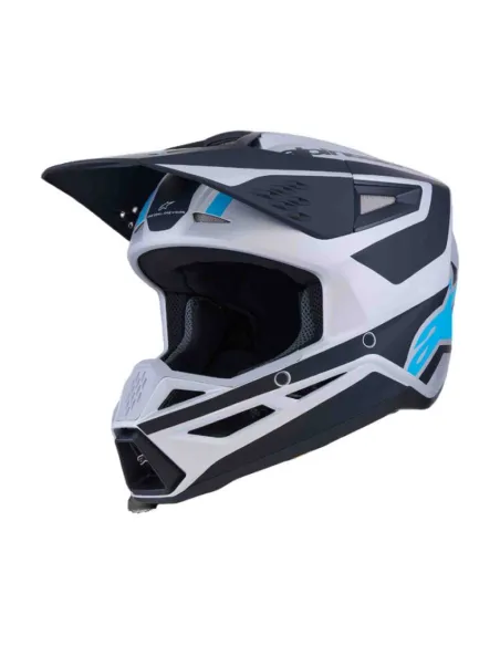 CASCO ALPINESTARS SM3 HEAT NEGRO AZUL PLATEADO