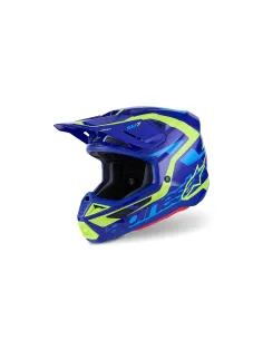 CASCO ALPINESTARS SM7 DEED AZUL AMARILLO FLUOR