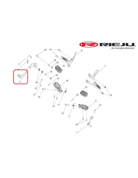 PEDAL DE FRENO RIEJU AVENTURA 307 RALLY