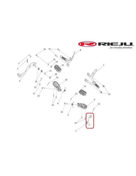 PEDAL DE CAMBIO RIEJU AVENTURA 307 RALLY