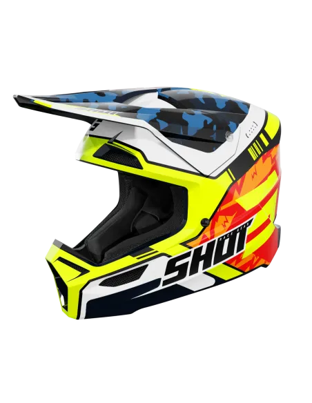 CASCO SHOT FURIOUS FLASH BLUE NEON YELLOW GLOSSY