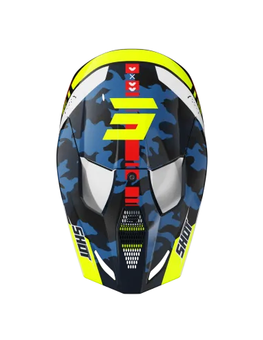 CASCO SHOT FURIOUS FLASH BLUE NEON YELLOW GLOSSY