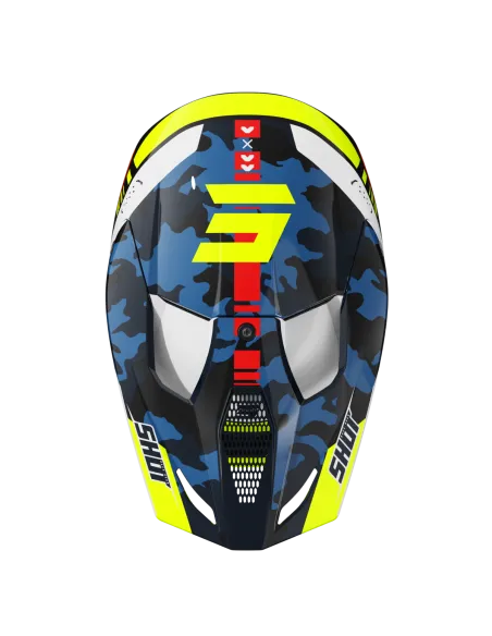CASCO SHOT FURIOUS FLASH BLUE NEON YELLOW GLOSSY