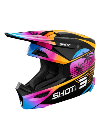 CASCO SHOT FURIOUS MIAMI NARANJA GLOSSY