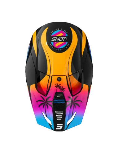 CASCO SHOT FURIOUS MIAMI NARANJA GLOSSY