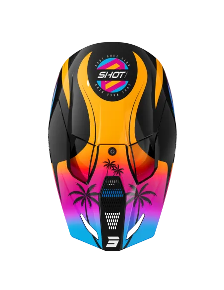 CASCO SHOT FURIOUS MIAMI NARANJA GLOSSY