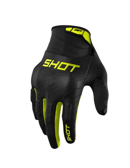 GUANTES SHOT DRIFT ONIX NEGROS AMARILLO FLUOR