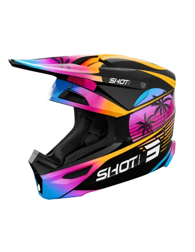 CASCO SHOT FURIOUS MIAMI NARANJA GLOSSY