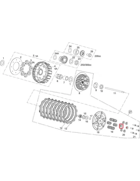 CASQUILLO MUELLE EMBRAGUE GAS GAS EC-2018 RIEJU MR 250/300